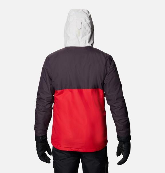 Columbia Timberturner Ski Jacket Red Grey For Men's NZ86413 New Zealand